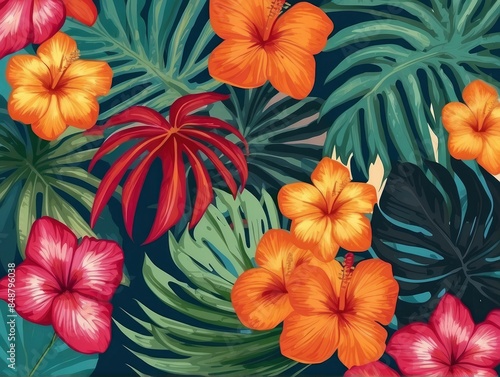 Wallpaper Mural floral pattern Torontodigital.ca