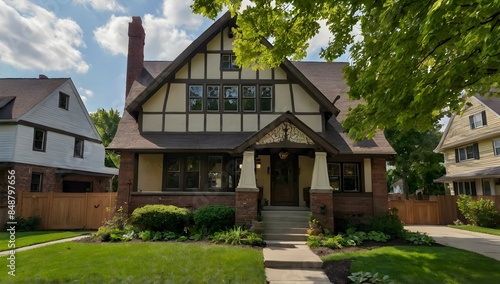 turn of the century tudor craftsman house in Lakewood, Ohio
