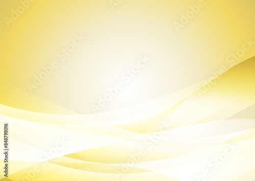 明るいゴールドのウェーブ背景