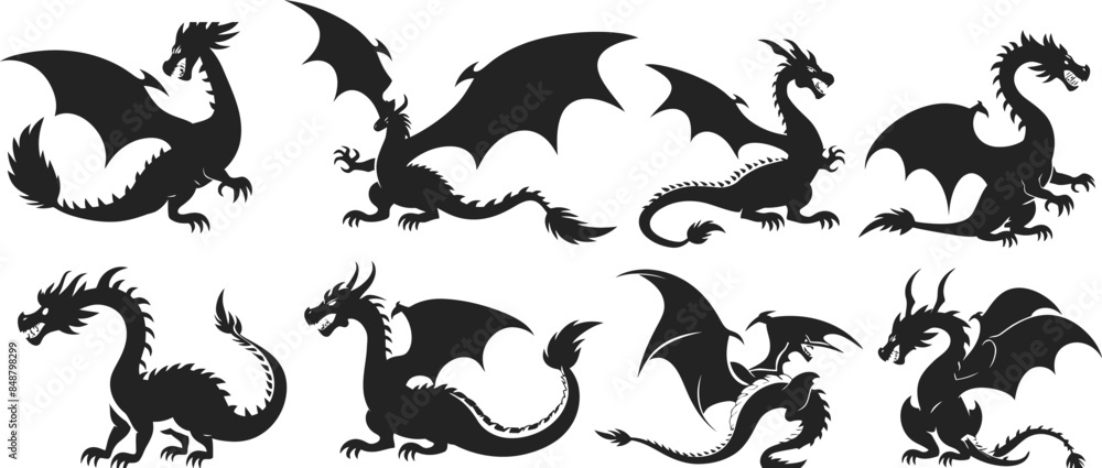 Dragon solhouette Dragon solhouette