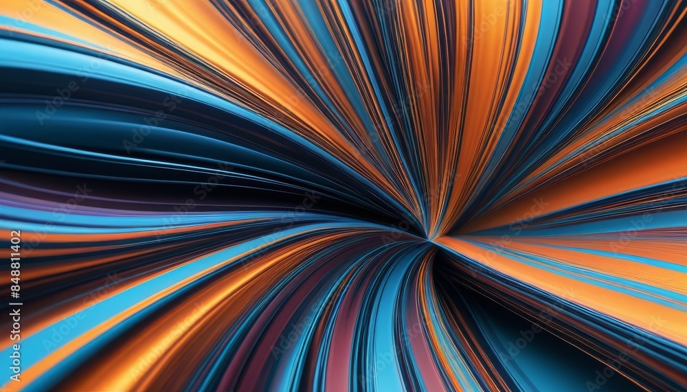 Dynamic abstract image featuring twisted lines in vibrant blue and orange hues, creating a sense of motion and depth. The fluidity and interplay of colors make it a captivating visual for abstract art Dynamic abstract image featuring twisted lines in vibrant blue and orange hues, creating a sense of motion and depth. The fluidity and interplay of colors make it a captivating visual for abstract art