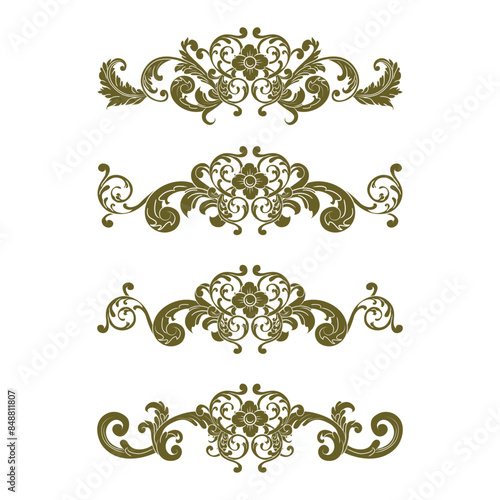 Classic Vitage Wedding Ornaments Frames Separator Elements Classic Vintage Wedding Invitation Hand Drawn