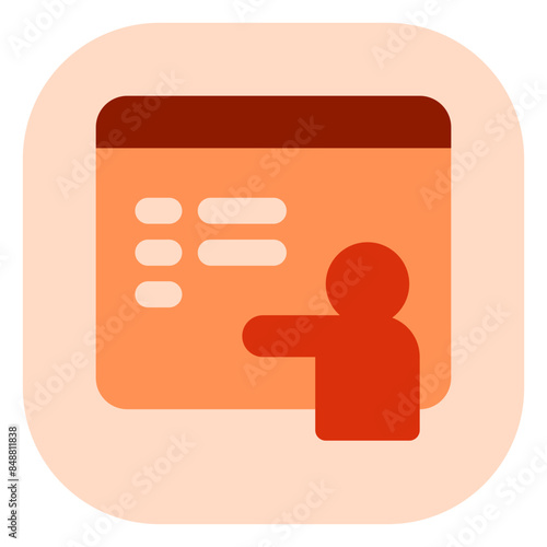 Editable online teacher, tutor, trainer vector icon. Online learning, course, tutorial. Part of a big icon set family. Perfect for web and app interfaces, presentations, infographics, etc