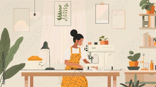 A landing page that showcases an artisanal craft. AI generate illustration photo