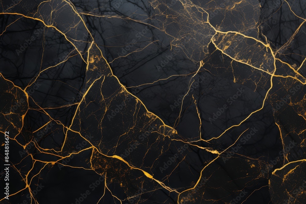 The background of a sleek black and gold marble texture, luxurious and elegant The background of a sleek black and gold marble texture, luxurious and elegant
