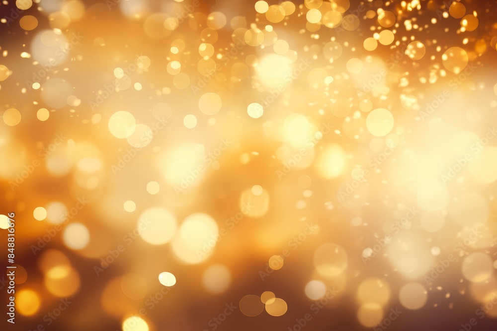 The background of a soft bokeh effect with warm golden lights, perfect for festive themes The background of a soft bokeh effect with warm golden lights, perfect for festive themes