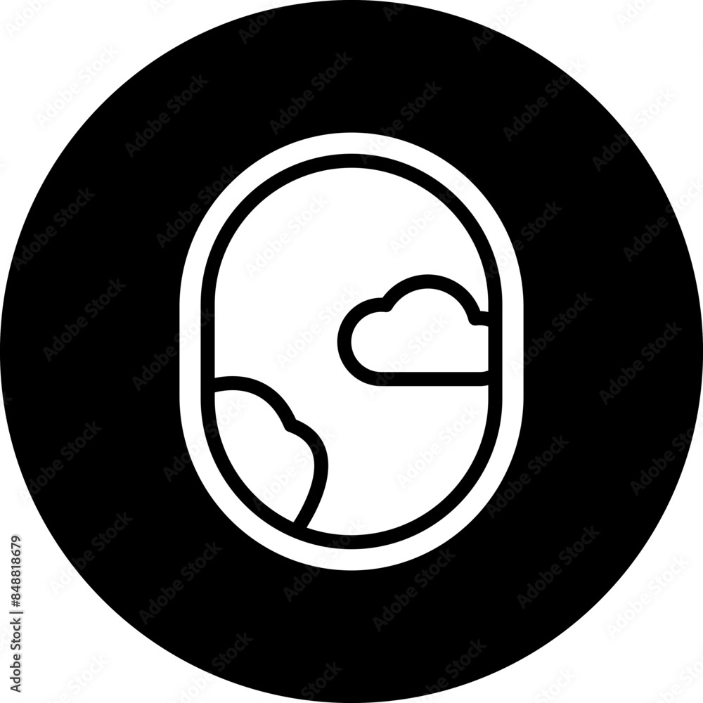 Vector Design Aeroplane Window Icon Style Vector Design Aeroplane Window Icon Style