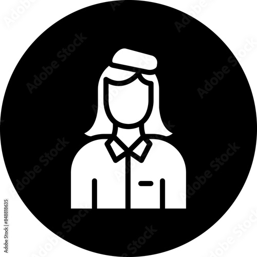 Vector Design Air Hostess Icon Style