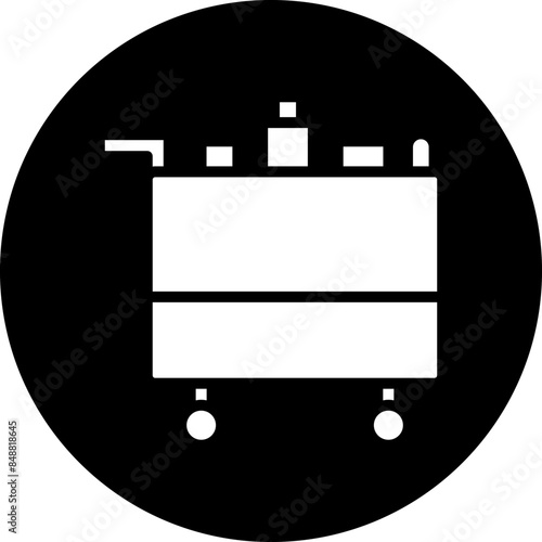 Vector Design Airplane Food Trolley Icon Style