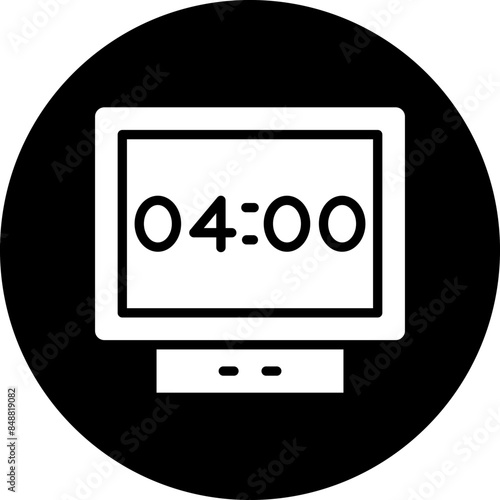Vector Design Digital Clock Icon Style