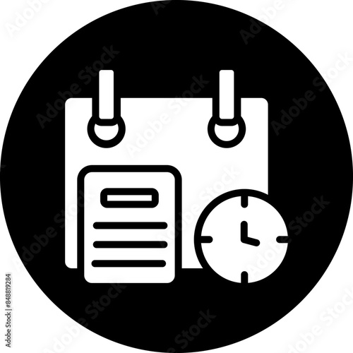 Vector Design Time Plan Icon Style