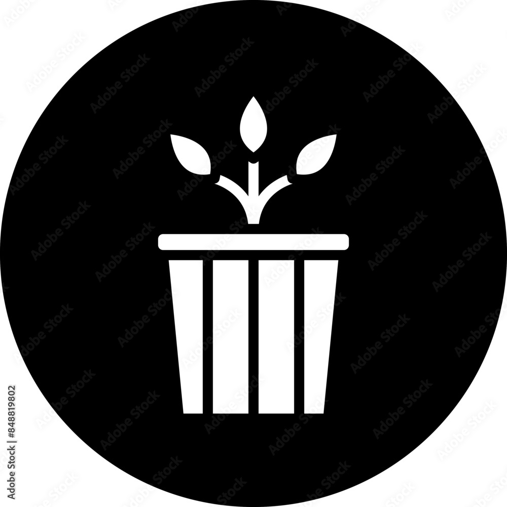 Vector Design Plant Pot Icon Style Vector Design Plant Pot Icon Style