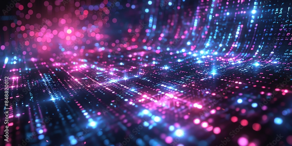 Data technology background. Big data visualization. Flow of data. Information code. Background in a matrix style. 4k rendering, Bright color, realistic
Data technology background. Big data visualization. Flow of data. Information code. Background in a matrix style. 4k rendering, Bright color, realistic