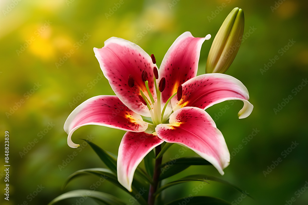 Fototapeta premium pink lily flower