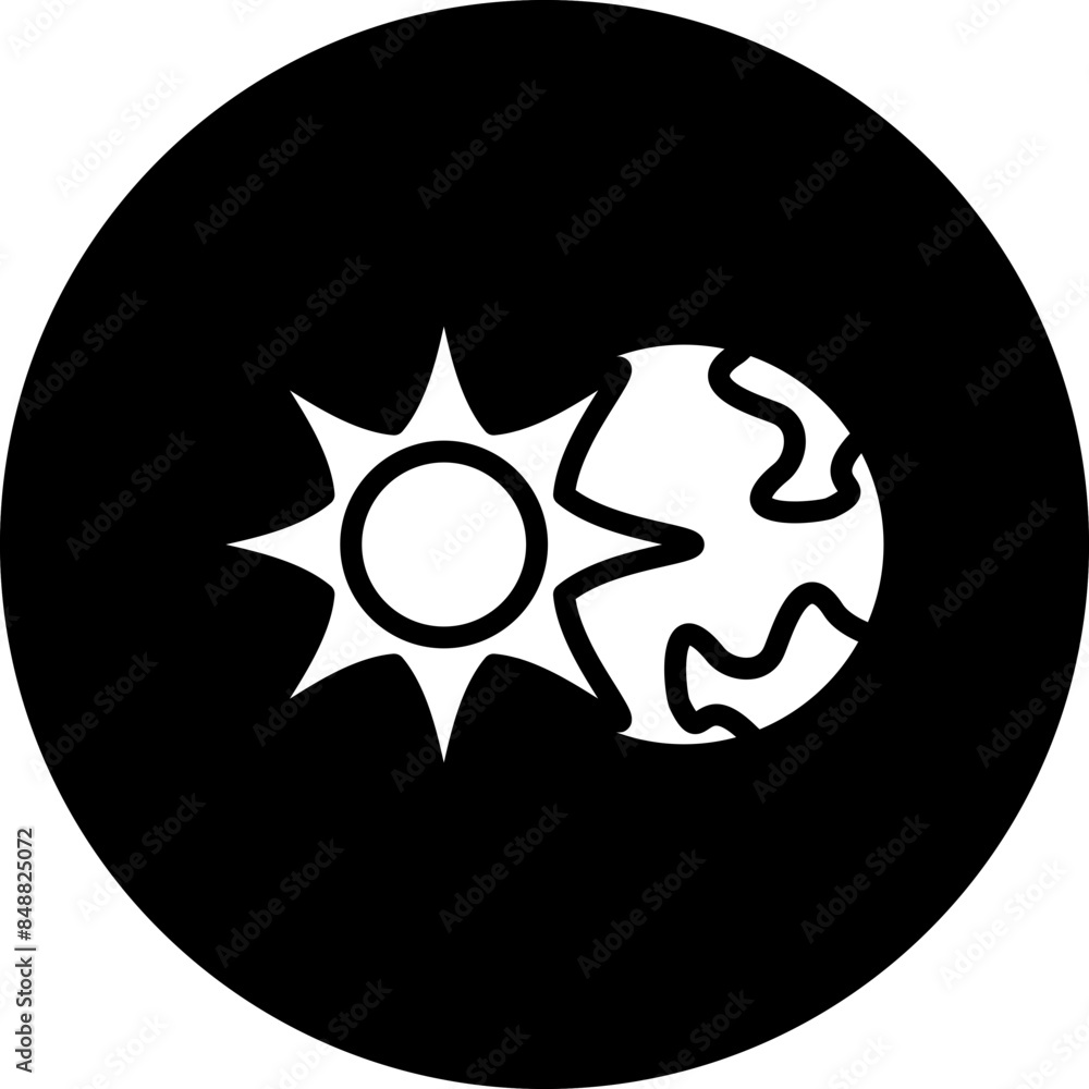 Vector Design Solar Eclipse Icon Style Vector Design Solar Eclipse Icon Style