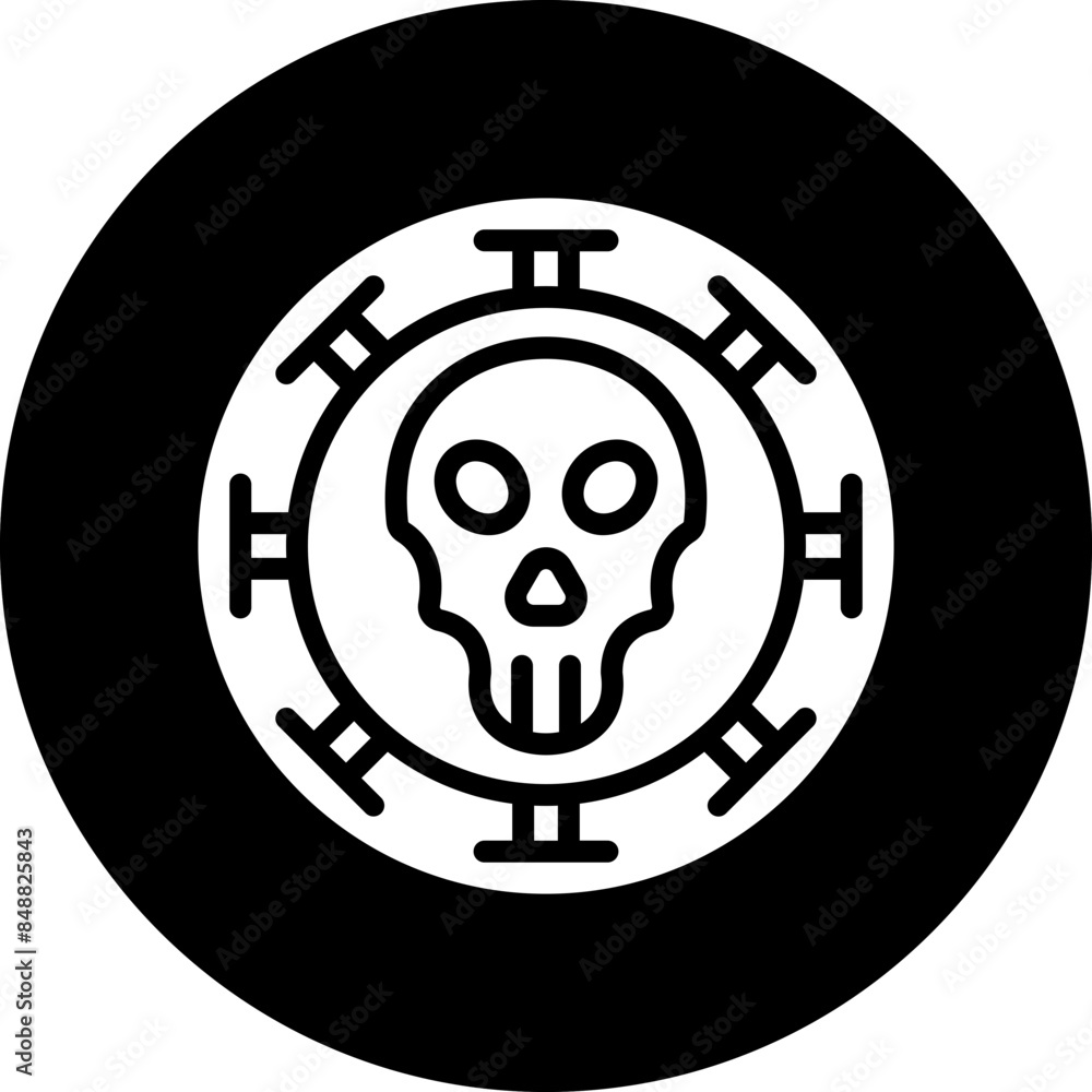 Vector Design Pirate Coin Icon Style Vector Design Pirate Coin Icon Style