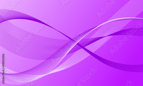 purple violet wave curve with smooth gradient abstract background