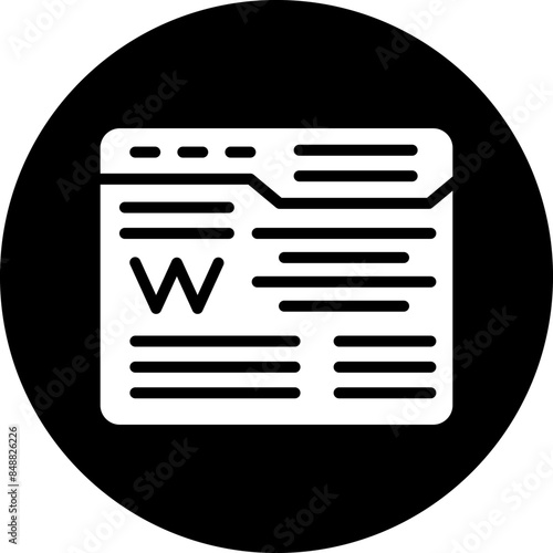 Vector Design Wikipedia Icon Style