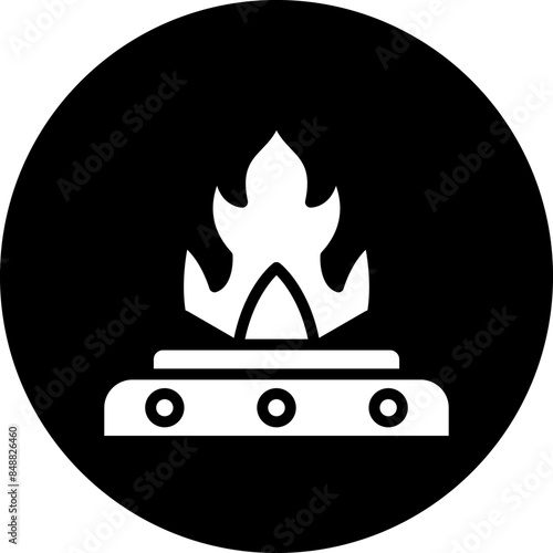 Vector Design Oil Fire Icon Style