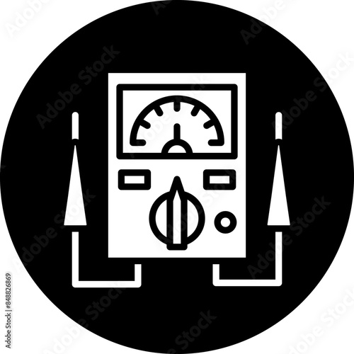 Vector Design Voltmeter Icon Style