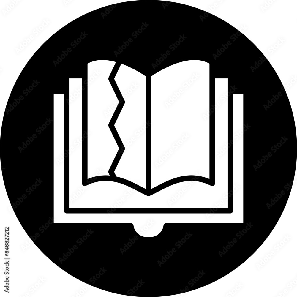 Vector Design Teared Book Icon Style Vector Design Teared Book Icon Style