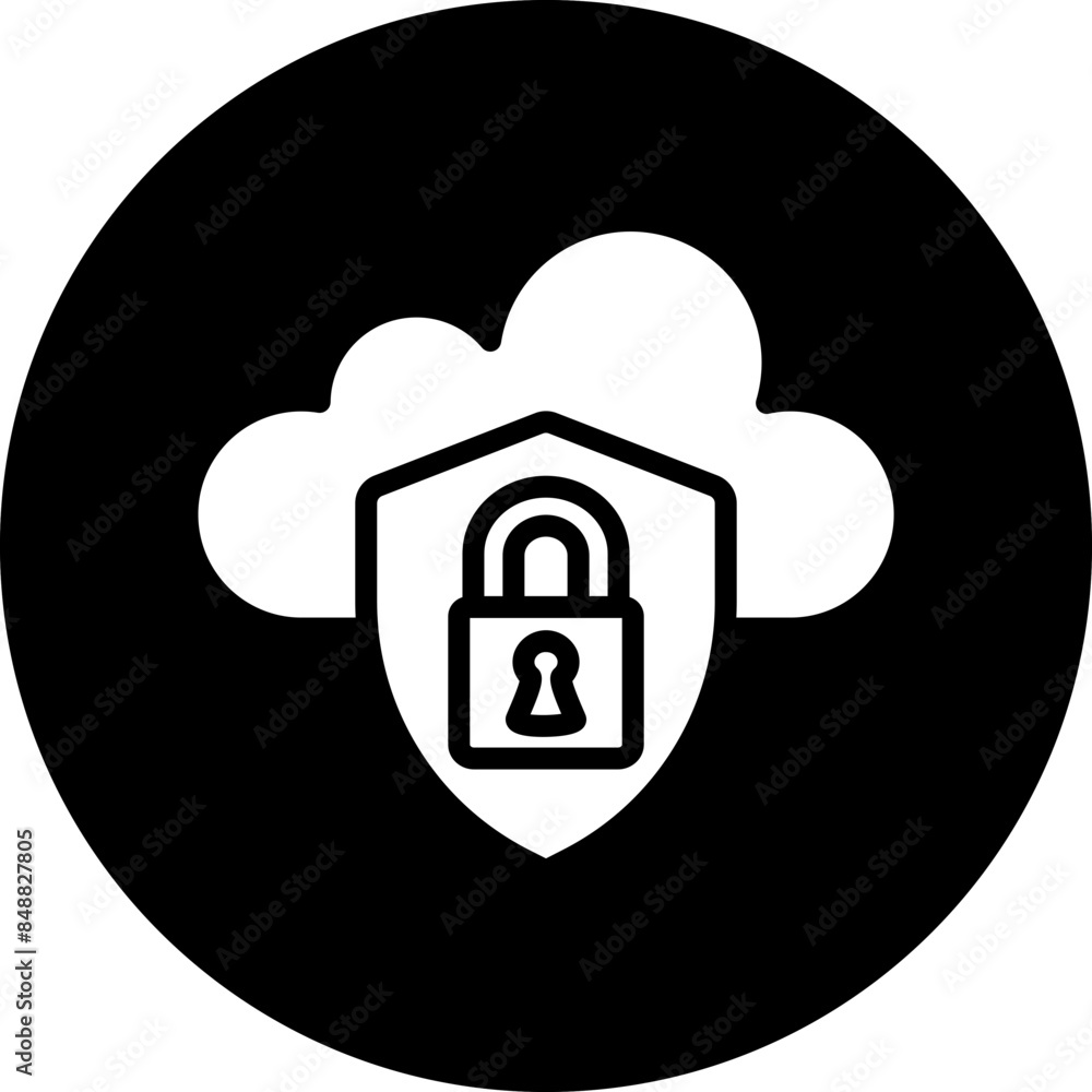 Vector Design Cloud Security Icon Style Vector Design Cloud Security Icon Style