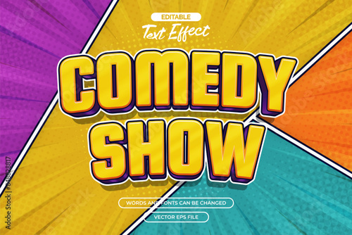 Comedy show editable text effect
