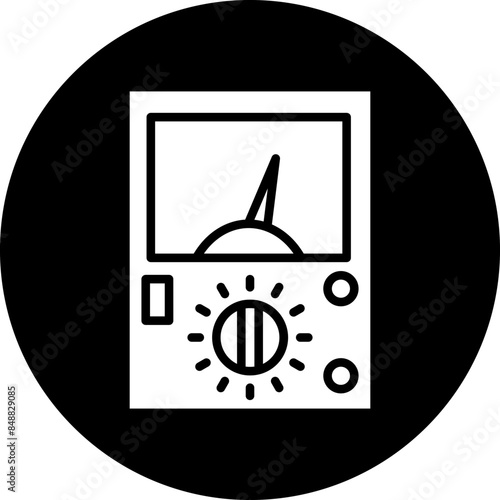 Vector Design Ammeter Icon Style