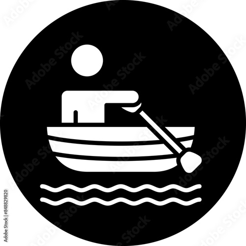 Vector Design Rowing Boat Icon Style