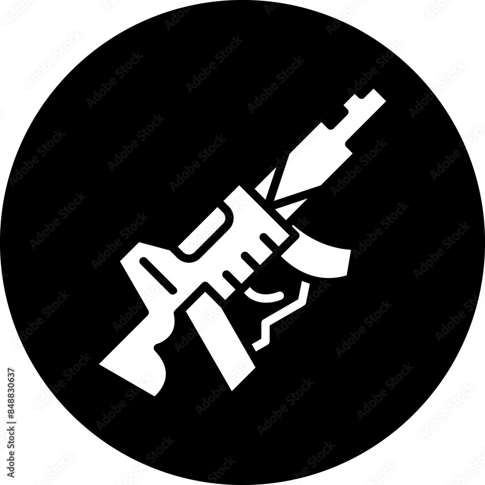 Vector Design Light Machine Gun Icon Style Vector Design Light Machine Gun Icon Style