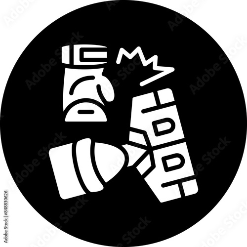 Vector Design Knocked Out Icon Style