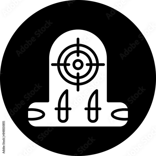 Vector Design Red Dot Sight Icon Style