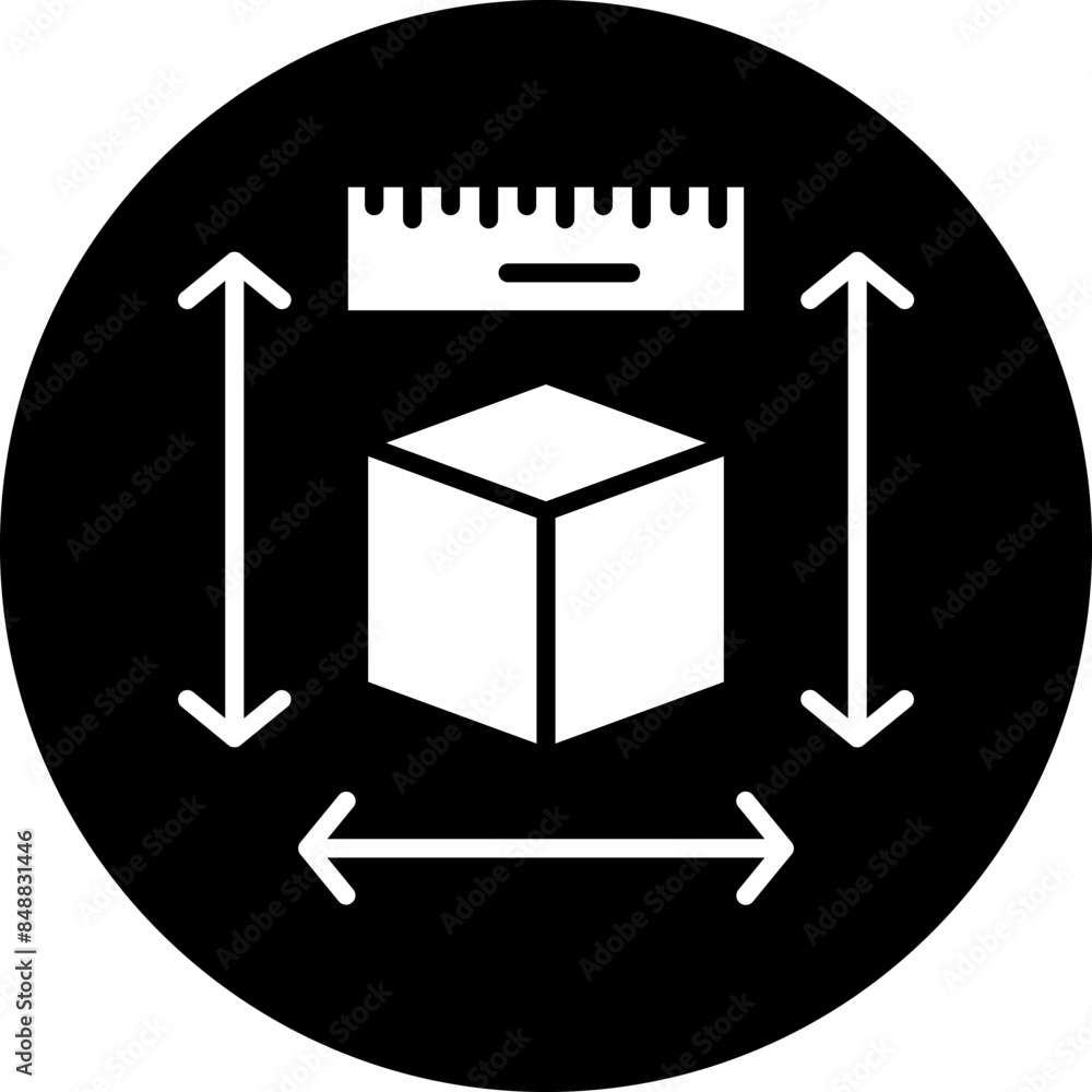 Vector Design Ar Measuring Icon Style