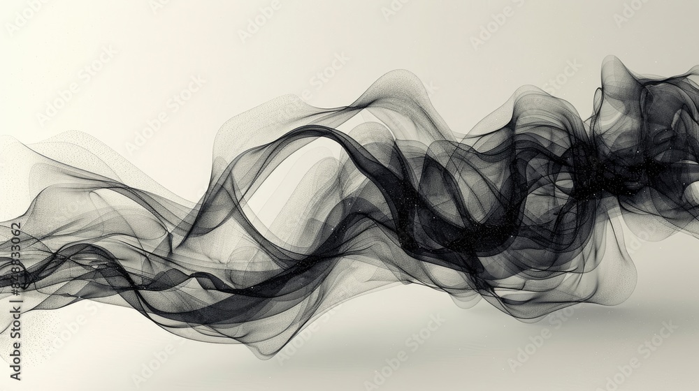 Obraz premium Fluid Wave Connections In An Abstract Ink Painting, Abstract Background HD For Designer