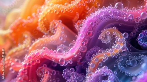Abstract Colorful Bubbles and Swirls