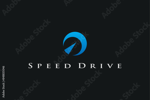Speed derive logo design editable vector 
