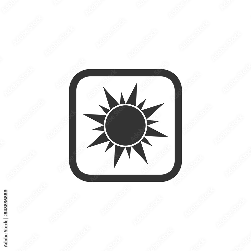 Sun symbol icon isolated on transparent background Sun symbol icon isolated on transparent background