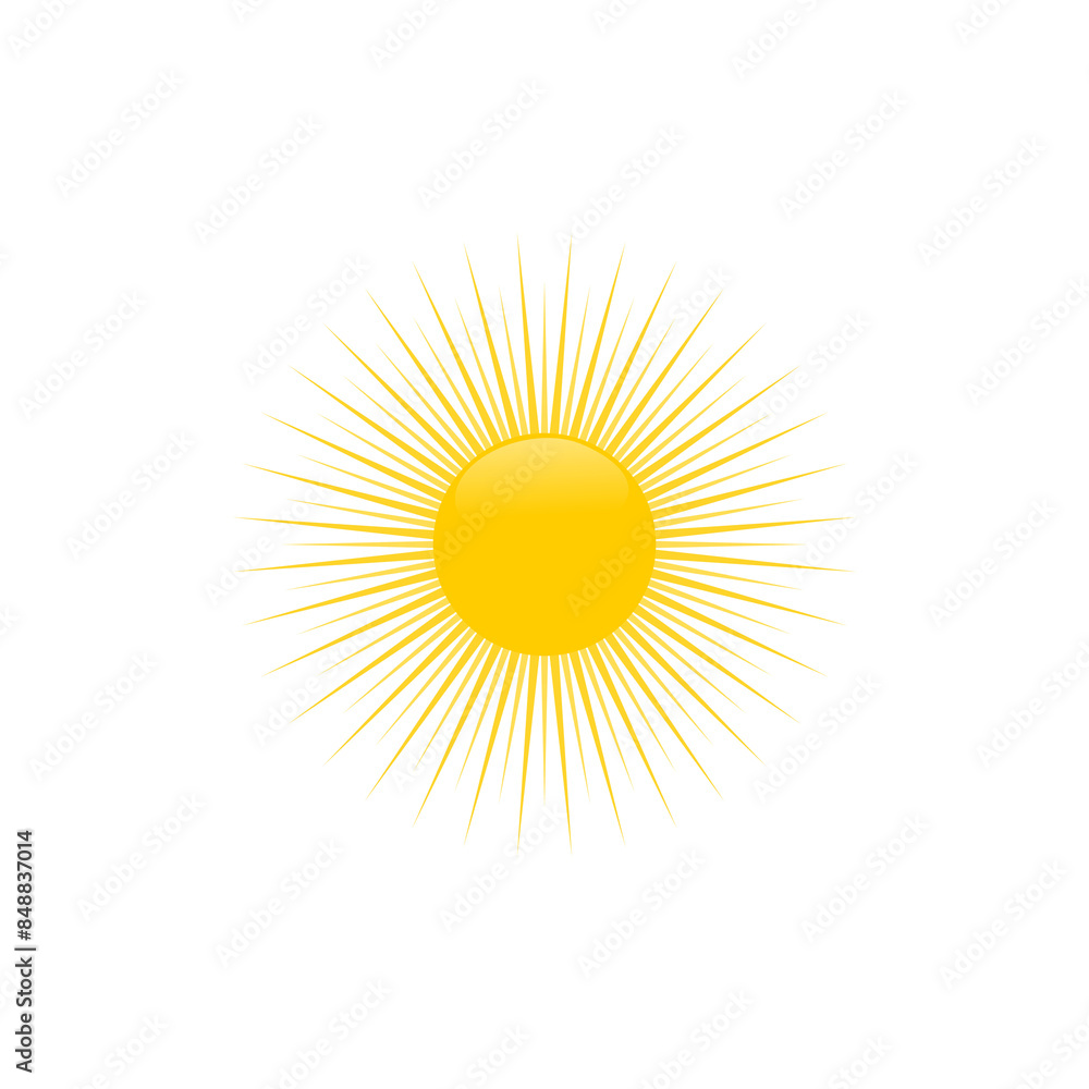 Sun symbol icon isolated on transparent background Sun symbol icon isolated on transparent background