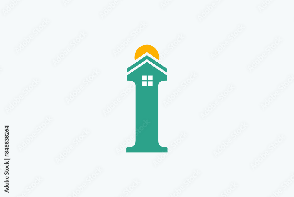 Letter i home real estate logo design editable vector Stock Vector ...