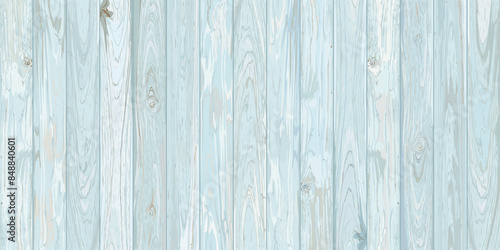 Cut timber panels turquoise blue colores distressed weathered fade condition graphic illustration. Wooden texture pattern tropical style.
