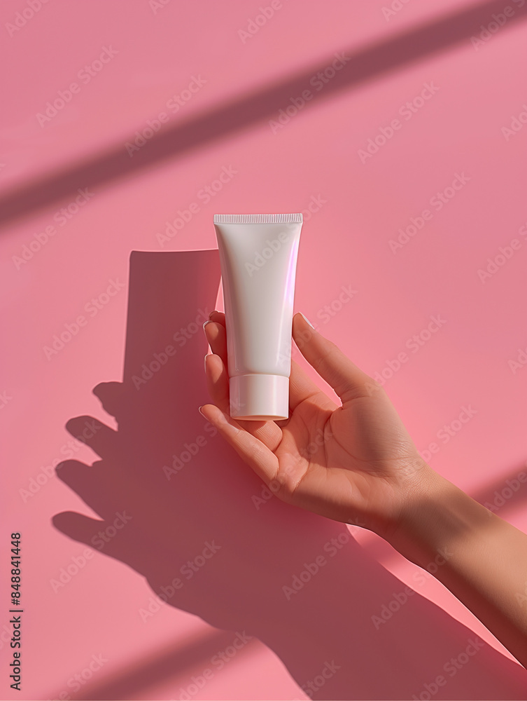 White plastic tube cream moisturizer mockup isolated on white background White plastic tube cream moisturizer mockup isolated on white background
