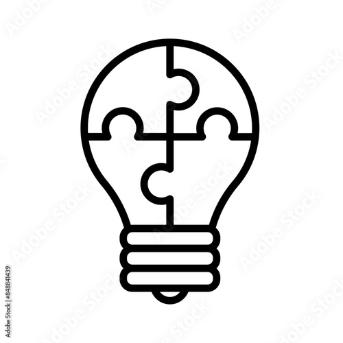 The puzzle is complete and has become a light bulb.