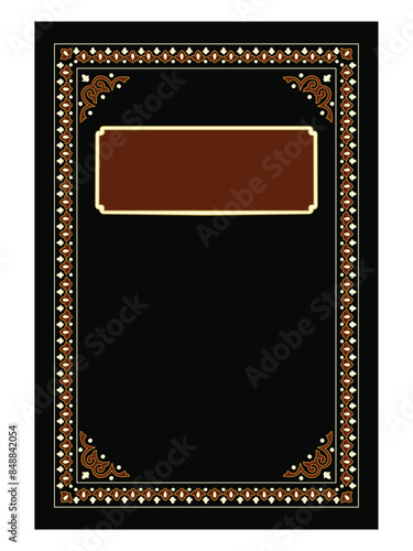 Quran book cover design vector book
 photo