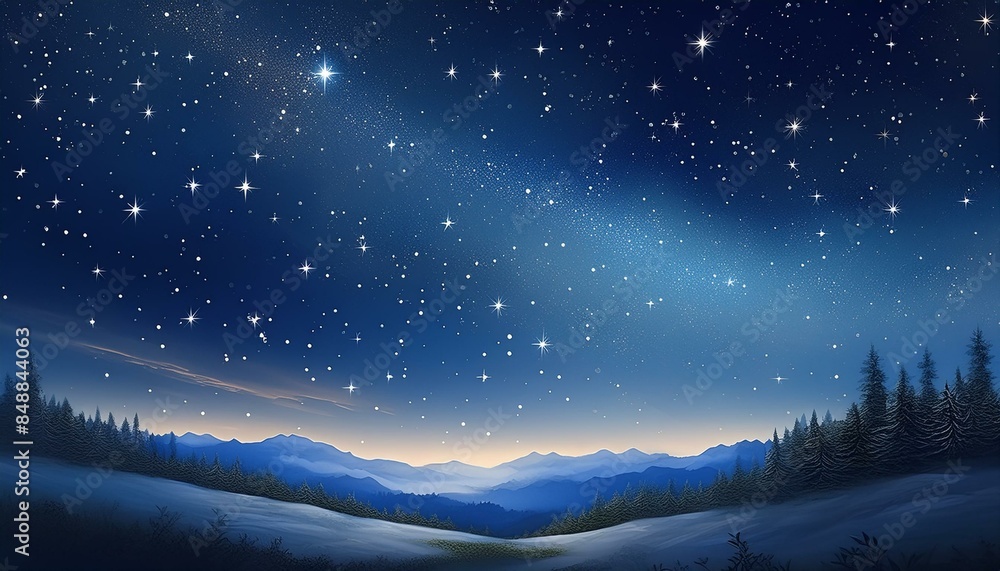 Naklejka premium 天の川と星空