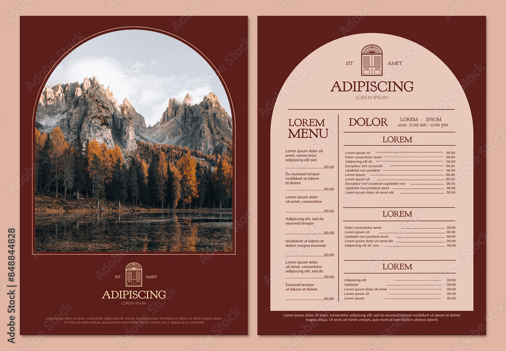 Menu Package Template Stock Template | Adobe Stock