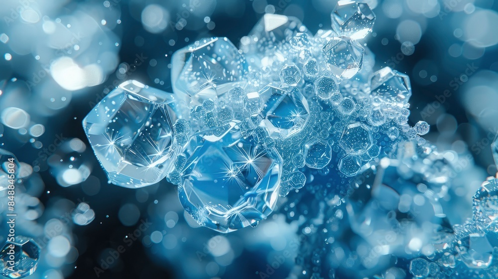 Abstract Wave Depiction Of Connections In A Crystal Structure, Abstract Background HD For Designer Abstract Wave Depiction Of Connections In A Crystal Structure, Abstract Background HD For Designer