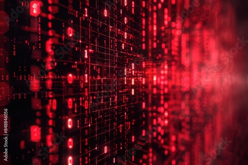 Wallpaper Mural Digital binary coding on network. Futuristic technology background concept Torontodigital.ca