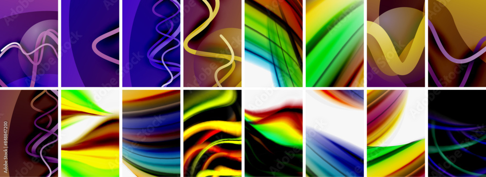 Collection of abstract background with waves, colorful shapes and 3d shadow effect. Vector Illustration For Wallpaper, Banner, Background, Card, Book Illustration, landing page Collection of abstract background with waves, colorful shapes and 3d shadow effect. Vector Illustration For Wallpaper, Banner, Background, Card, Book Illustration, landing page