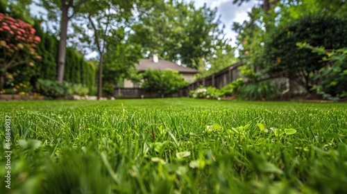 Wallpaper Mural Abundant green grass thrives in the yard Torontodigital.ca