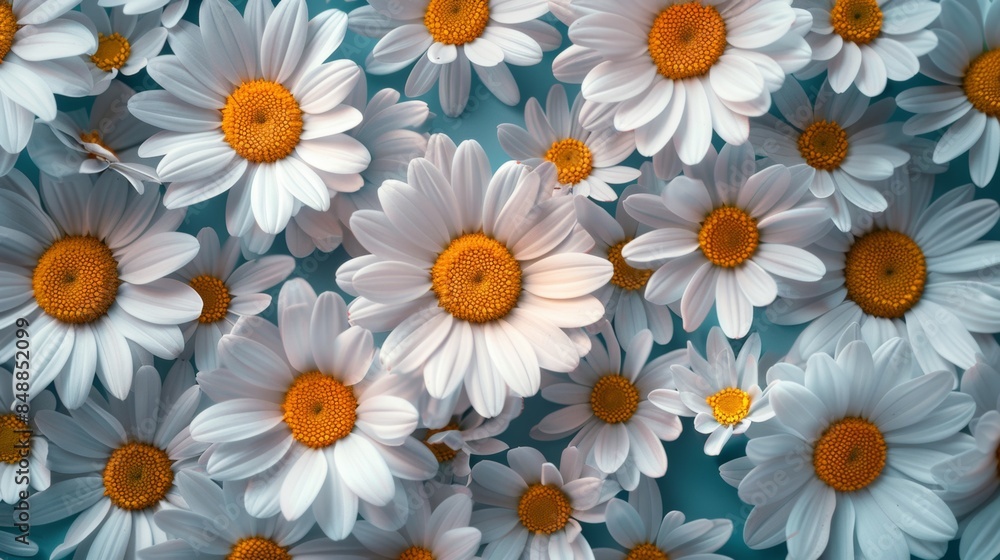 Seamless pattern of daisies blossoms in bloom. Seamless pattern of daisies blossoms in bloom.